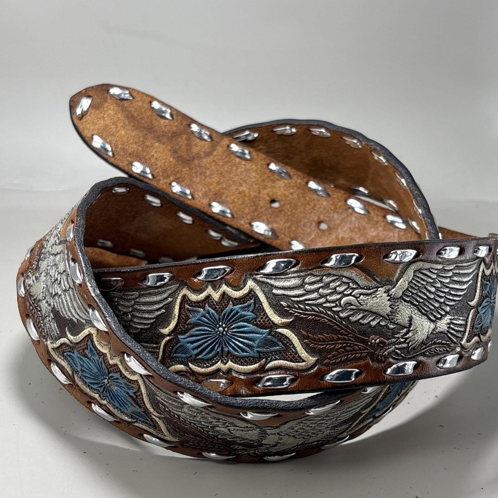 Comanchero Genuine Leather Belt Western Cowboy Size 42 Made In USA no buckle